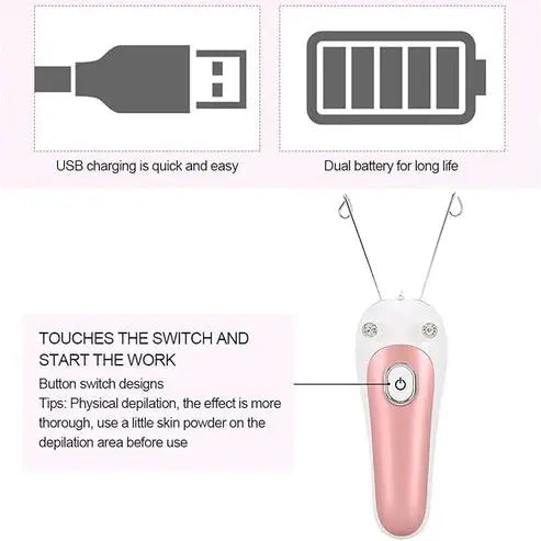 Electric Facial Threading Hair Removal - sparksavyonline