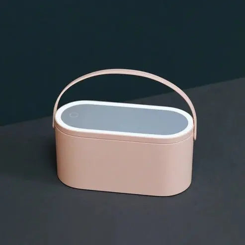 Portable LED Light Storage Box Beauty And Makeup Mirror - sparksavyonline